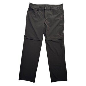 Eddie Bauer Womens 14 Guide Convertible Pants Zip Off Stretch Hiking Black